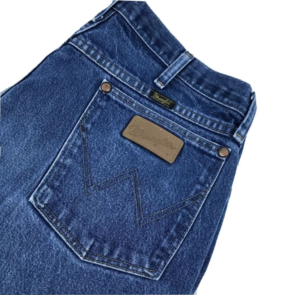 Wrangler 13MWZ Men's‎ Straight Leg Denim Blue Jeans Size 38x30 Cowboy Rodeo Cut